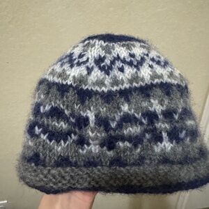 Cozy Knit Patterned Nordic Wool Beanie